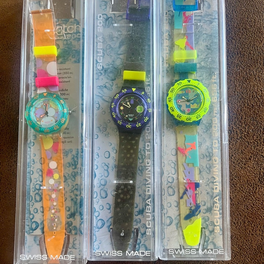 REDUCED $50 each  only 2 Scubas remain!
NWT SWATCH - 2 SCUBA WATCHES